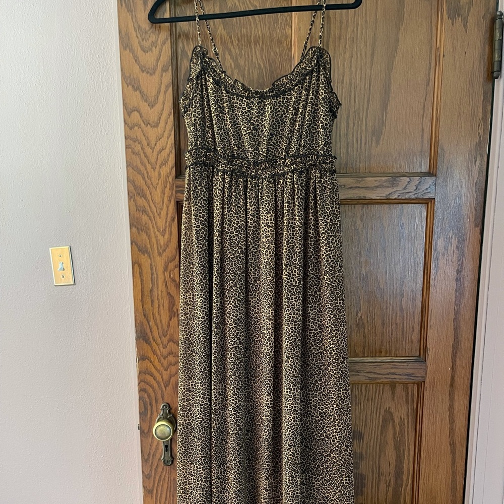 ShowmeyourMumu Sommer Midi Dress in Lucky Leopard